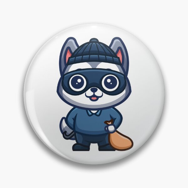 Item preview, Husky Thief Cute Cartoon designed and sold by GumregaStudio.