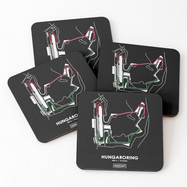 Item preview, HUNGARORING - HUNGARY TRACK MAP FLAG designed and sold by MasonRosePrints.