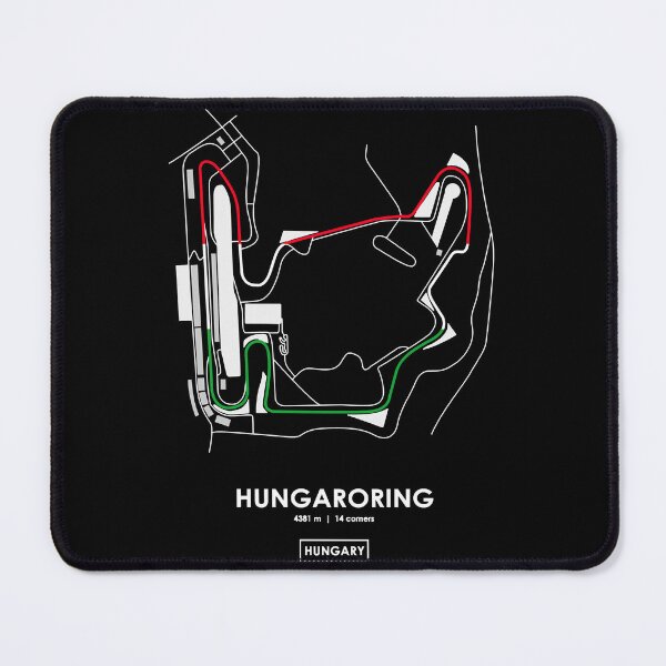 Item preview, HUNGARORING - HUNGARY TRACK MAP FLAG designed and sold by MasonRosePrints.