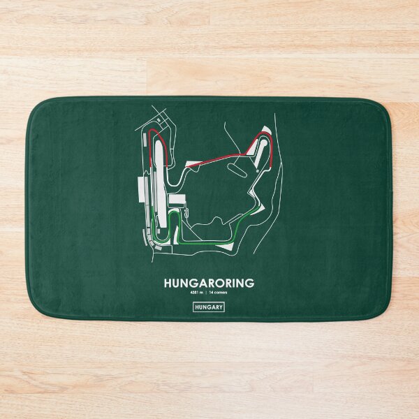 Item preview, HUNGARORING - HUNGARY TRACK MAP FLAG designed and sold by MasonRosePrints.