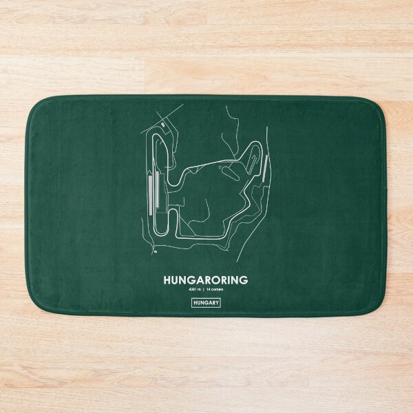 Item preview, Hungaroring - Hungary Track Map WHITE designed and sold by MasonRosePrints.