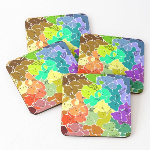 Item preview, Poly Rainbow Teddy Bear Cuddle Pile designed and sold by MyThingNow.