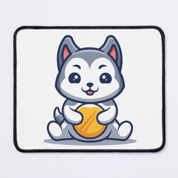 Item preview, Husky Gold Coin Cute Cartoon designed and sold by GumregaStudio.