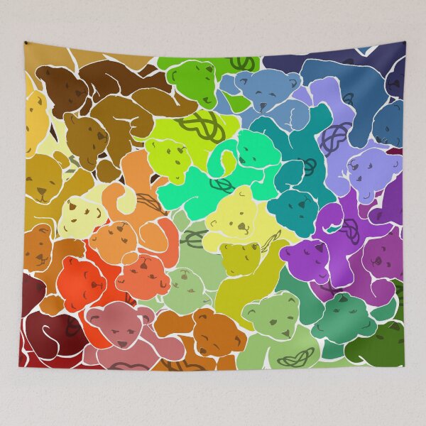 Item preview, Poly Rainbow Teddy Bear Cuddle Pile designed and sold by MyThingNow.