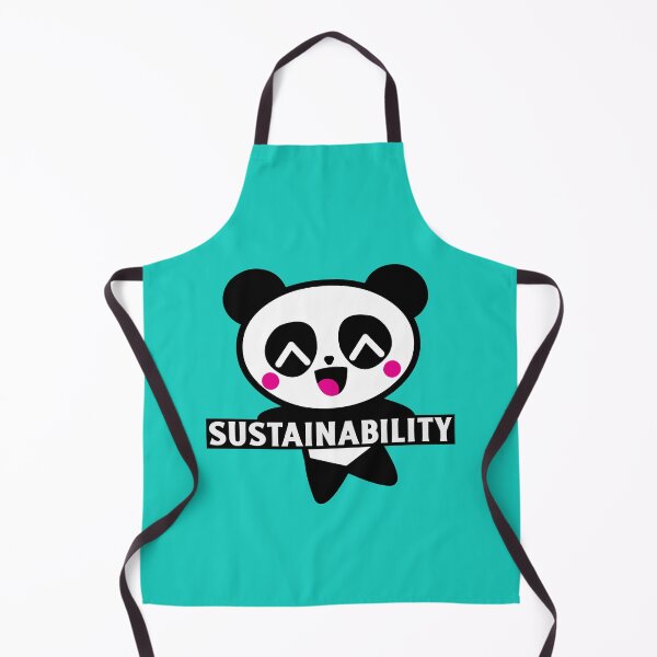 Item preview, Sustainability Cute Black And White Panda Cub Holding A Sign designed and sold by pixelplaza.