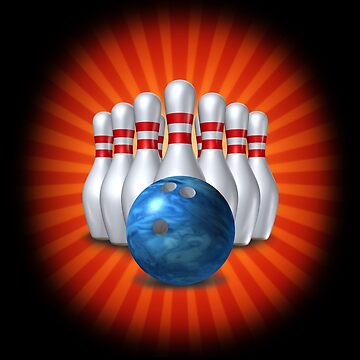 Pins ball and shoes for bowling Poster for Sale by shopdiego
