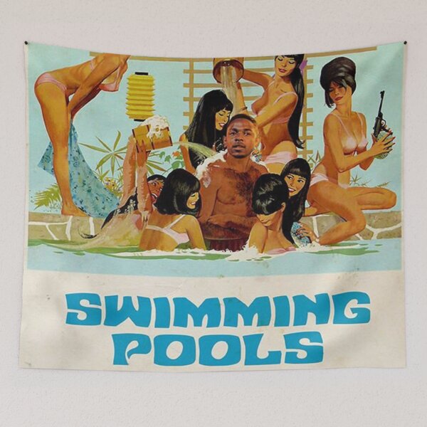 Item preview, MUSIC POSTER SWIMMING POOL WITH GIRL designed and sold by seanraee.