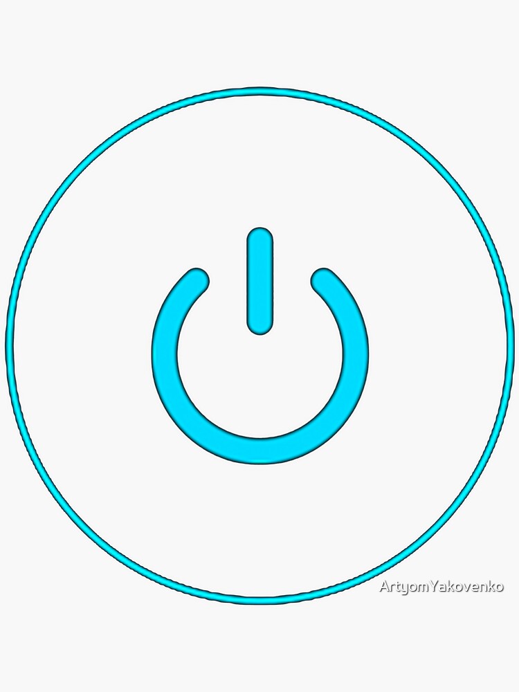 "Power switch Power off button On Off Switch Power Symbol" Sticker