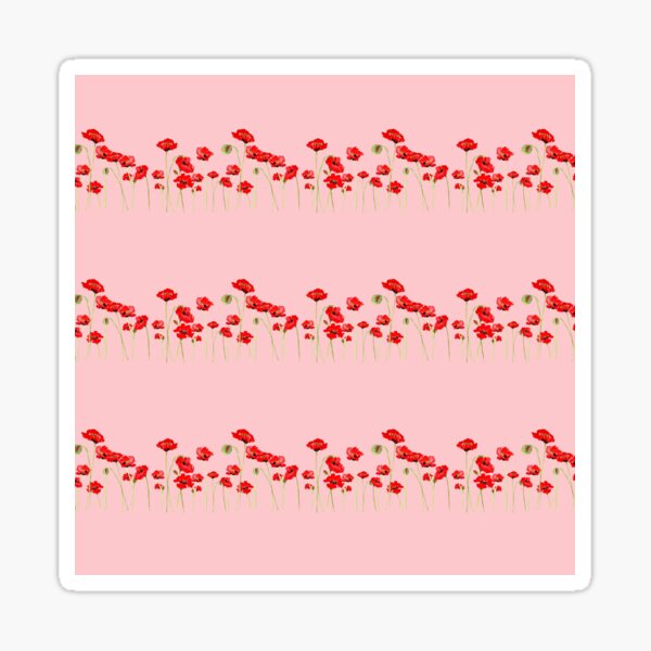 Field of Poppies - poppy Sticker