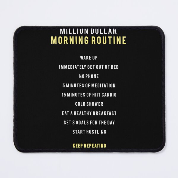 Item preview, Million Dollar Morning Routine Business Entrepreneur Motivation designed and sold by hiunlimit.