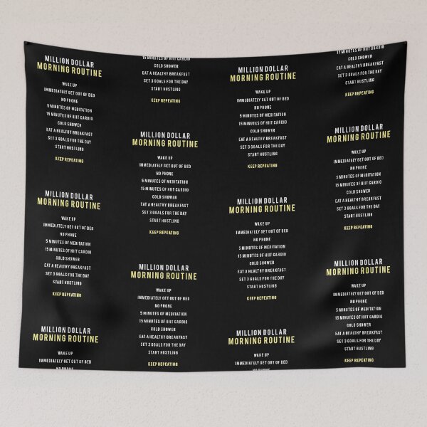 Item preview, Million Dollar Morning Routine Business Entrepreneur Motivation designed and sold by hiunlimit.