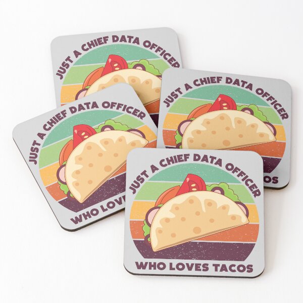 Item preview, Just a chief data officer who loves tacos, dark text, funny food lovers, chief data officer job, I love data, data geek, foodie worker designed and sold by SGS-.