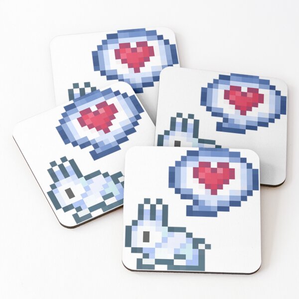 Item preview, Pixel bunny with heart emote designed and sold by crazzilla.