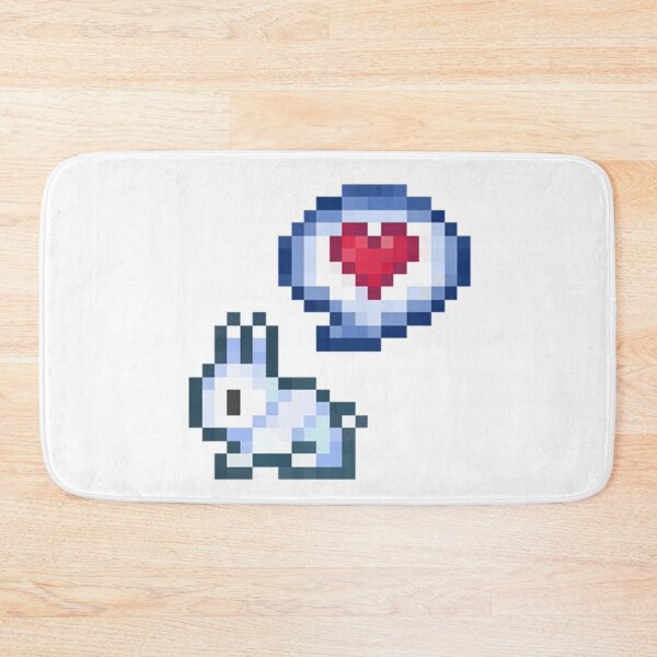 Item preview, Pixel bunny with heart emote designed and sold by crazzilla.