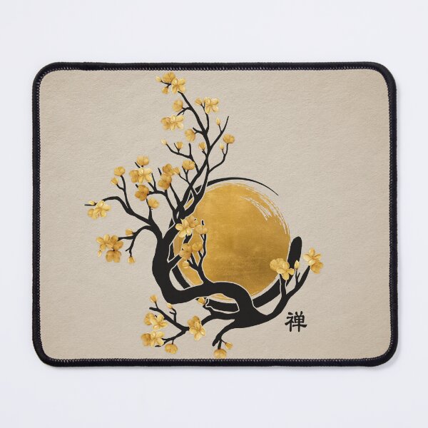 Item preview, Zen Enso Circle, Golden Sun and Sakura Blossom designed and sold by k9printart.