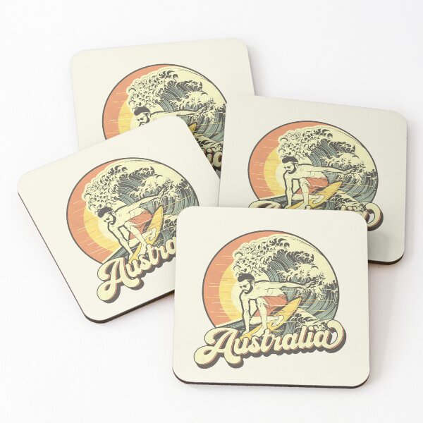 Item preview, Australia Vintage Surfer Retro Vacation Souvenir designed and sold by Delightfully Cynical.
