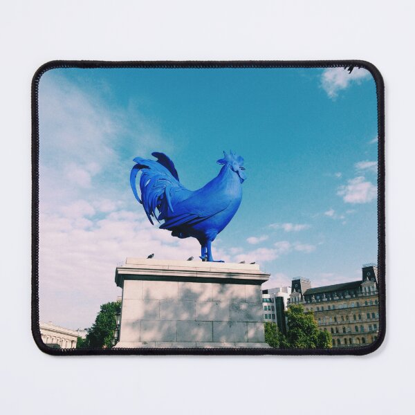 Artikelvorschau, Blauer Hahn, Statue, Trafalgar Square London, Reisefotografie entworfen und verkauft von Sunfleur-Studio.