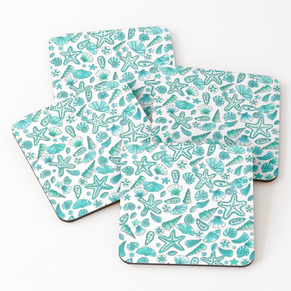 Item preview, Turquoise seashells designed and sold by Home Cyn Home.