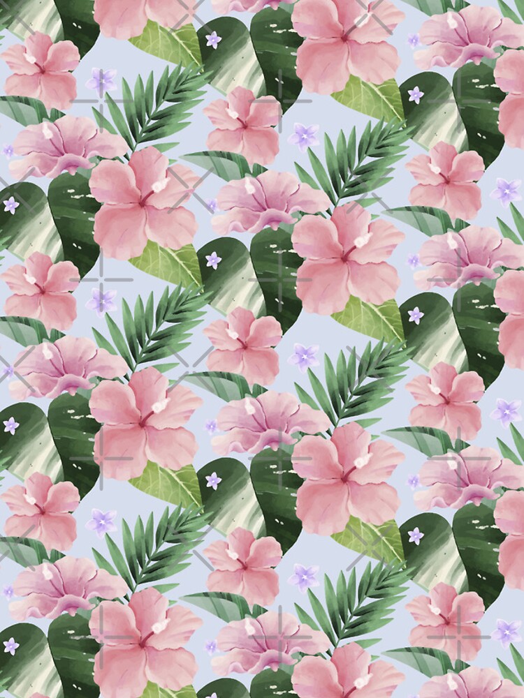 beautiful hawaiian pink flowers pattern by SK-GIFTS