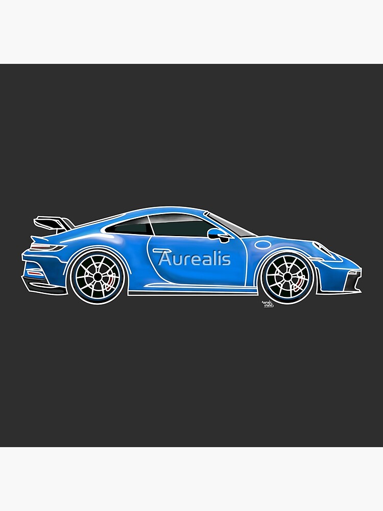 Porsche 911 GT3 blue Poster for Sale by Aurealis
