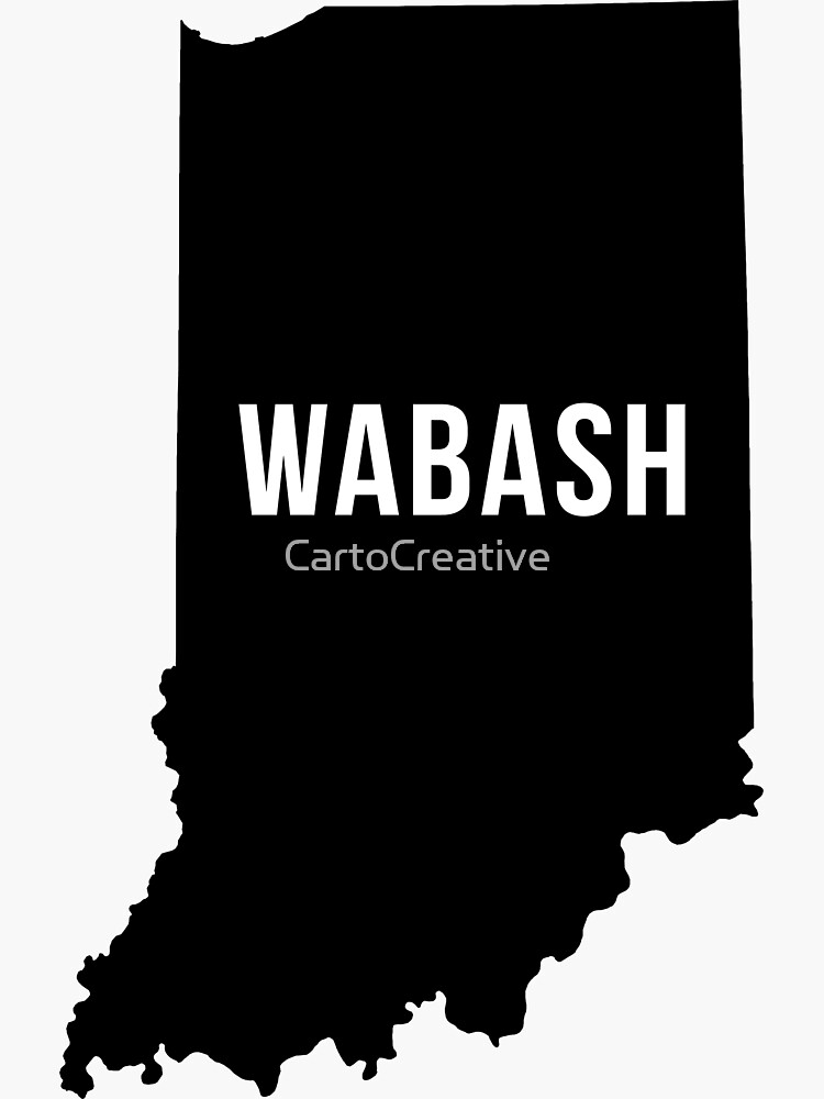 "Wabash, Indiana Silhouette" Sticker for Sale by CartoCreative Redbubble
