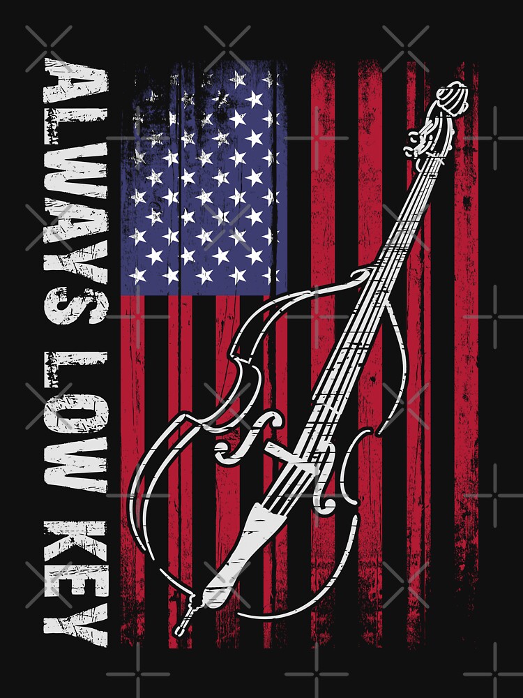 American flag double bass  by Vectorbrusher