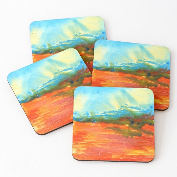 Item preview, Red Desert Encaustic Landscape Painting designed and sold by Heatherian.