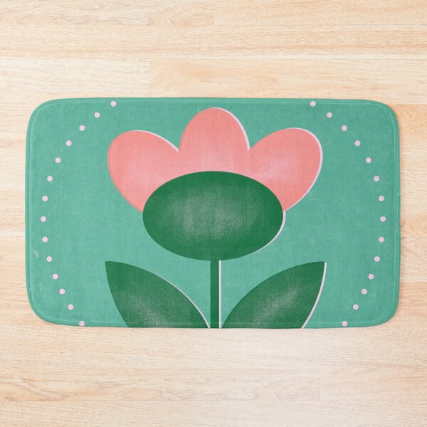 Item preview, Flower in dotted frame - green background - single designed and sold by sylviabosky.