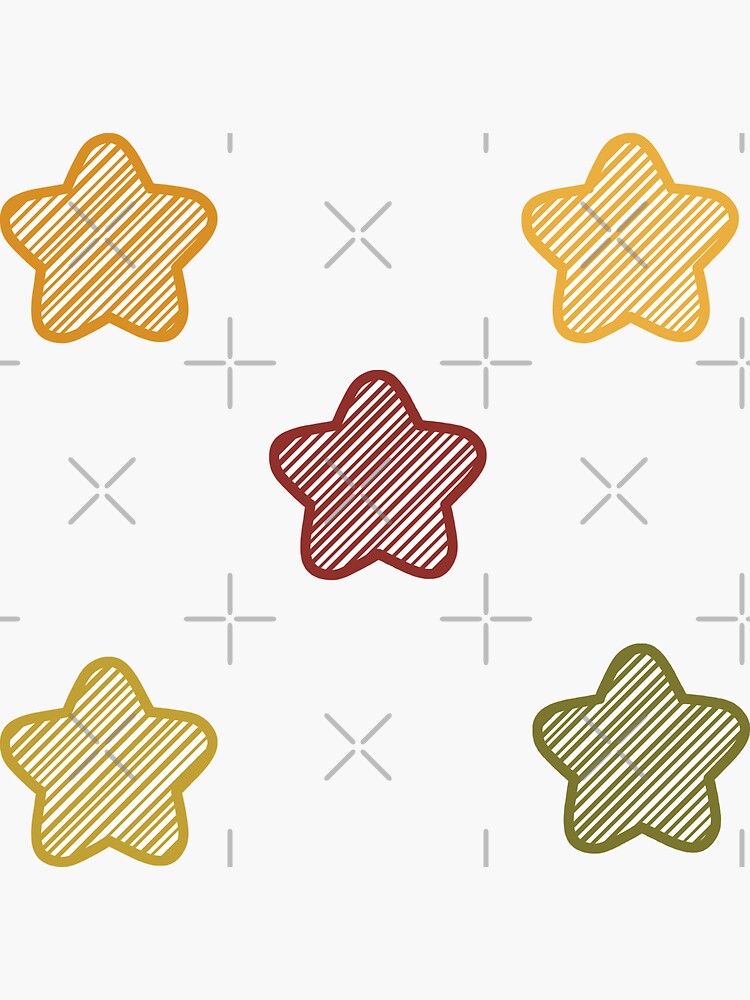Cute Little Stars With Autumn/Fall Colors Sticker Pack by sara-sb2000