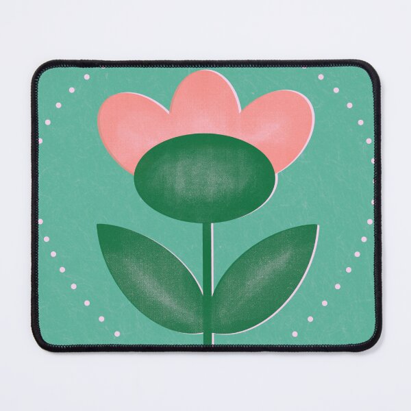Item preview, Flower in dotted frame - green background - single designed and sold by sylviabosky.
