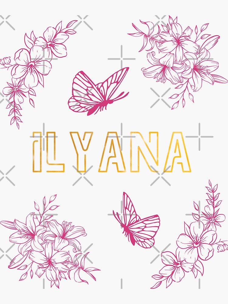 ILYANA Name gift idea First Name Design cool by Yvesnara