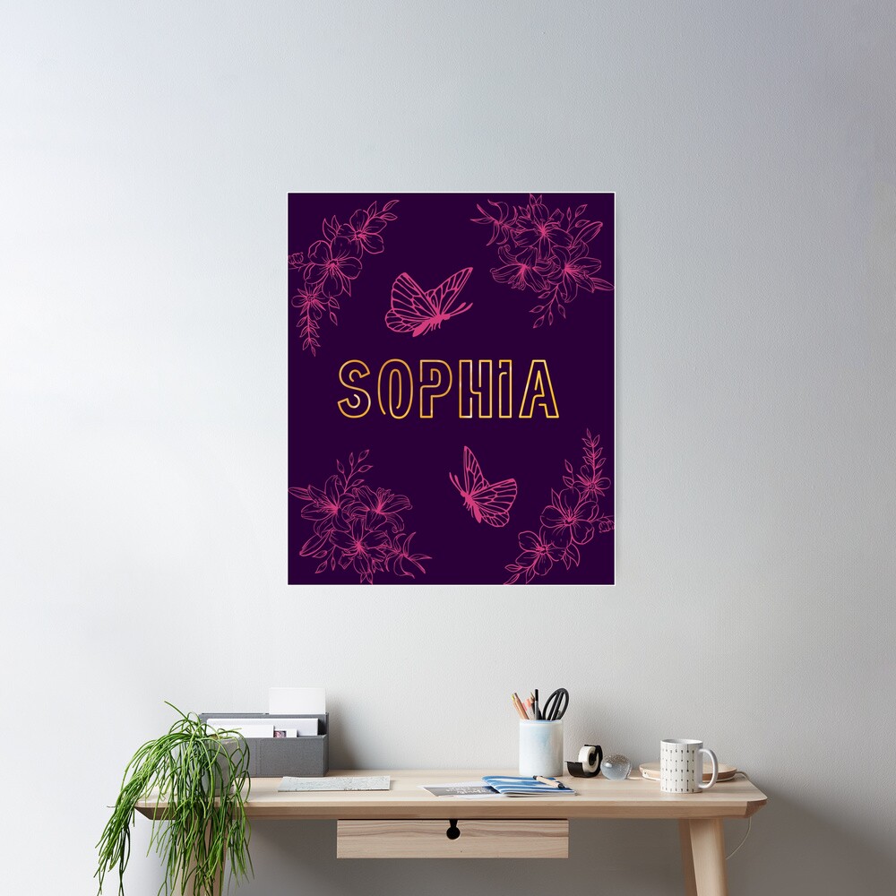 SOPHIA Name gift idea First Name Design cool Poster