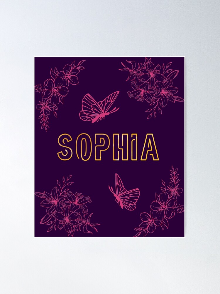 Alternate view of SOPHIA Name gift idea First Name Design cool Poster