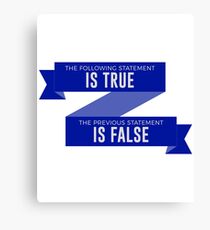 Silly True or False Mind Teaser Funny Design Canvas Print