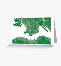 Hong Kong Map Greeting Card