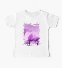 Abstract Painting Anemone Flower Purple Baby Tee