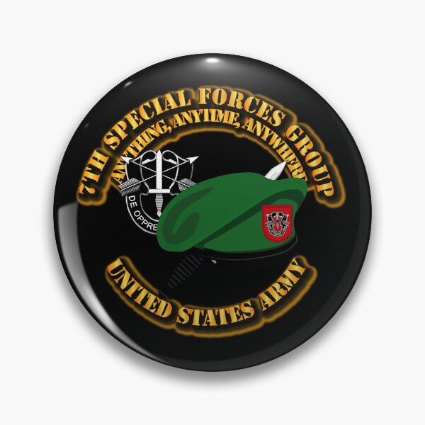 Item preview, SOF - 7th SFG - Beret Dagger DUI designed and sold by Military Insignia Products.