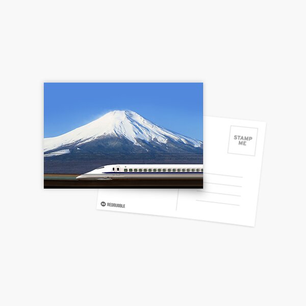 Mount Fuji and Tokaido Shinkansen, Shizuoka, Japan Postcard