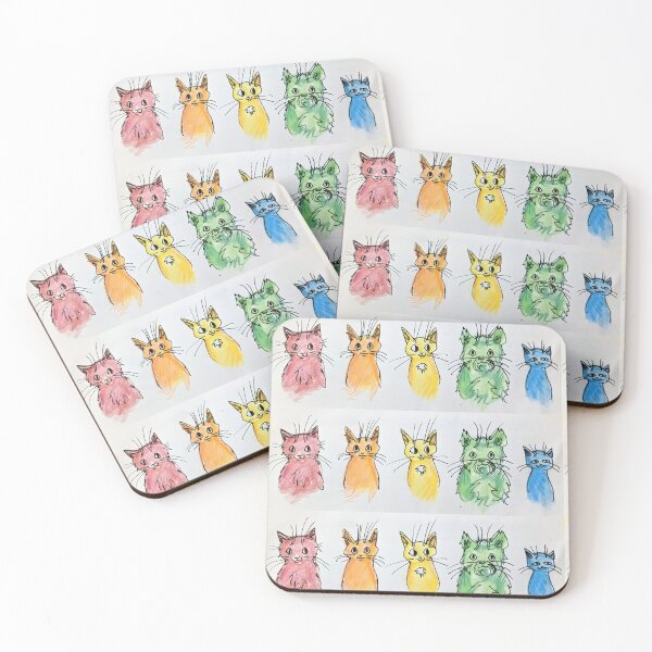 Item preview, Row of Rainbow Cats designed and sold by arfff.