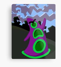 Purple Tentacle (With Background) Metal Print