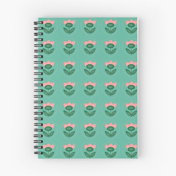 Item preview, Flower in dotted frame - green background - pattern designed and sold by sylviabosky.