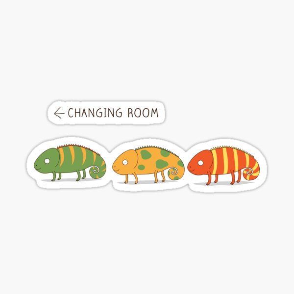 changing chameleon Sticker