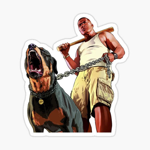 Chop The Dog - GTA V Le chien Rottweiler Sticker