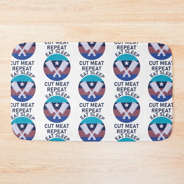 Item preview, eat sleep cut meat repeat - butcher quote        designed and sold by AdelaGentry.