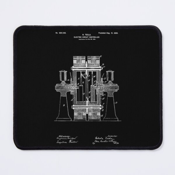 Item preview, Tesla Electric Circuit Controller Patent Art Print designed and sold by DatVillacon.