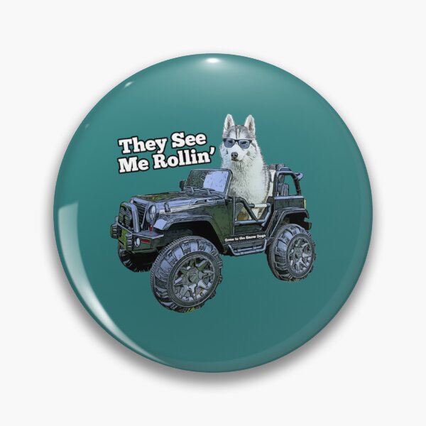 Item preview, They See Me Rollin' Memphis the Siberian Husky designed and sold by DatVillacon.