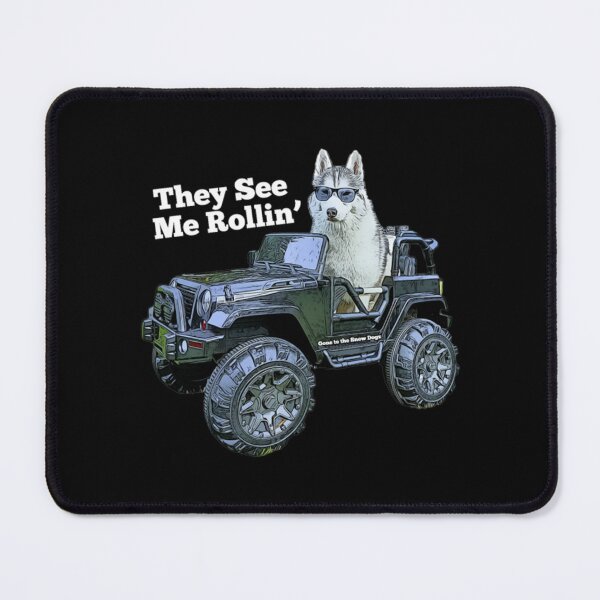 Item preview, They See Me Rollin' Memphis the Siberian Husky designed and sold by DatVillacon.