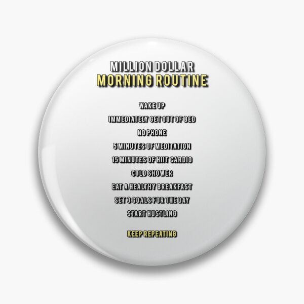 Item preview, Million Dollar Morning Routine Business Entrepreneur Motivation White designed and sold by hiunlimit.