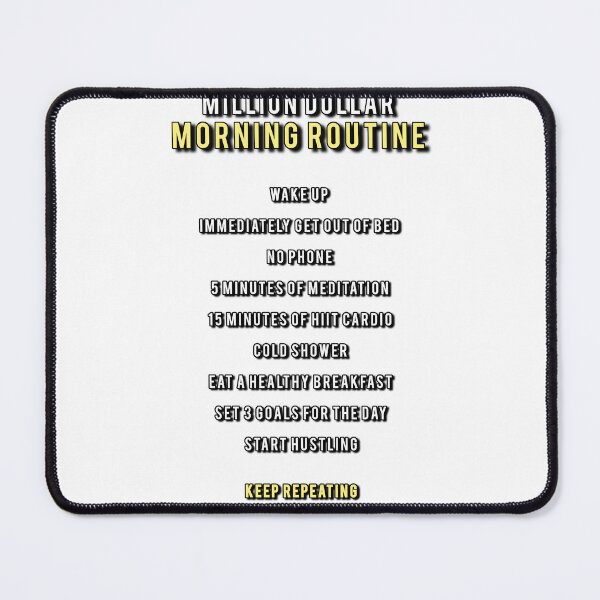 Item preview, Million Dollar Morning Routine Business Entrepreneur Motivation White designed and sold by hiunlimit.