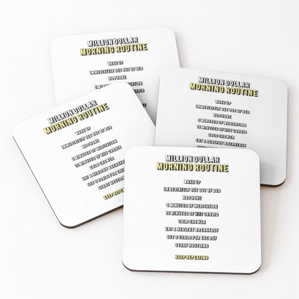 Item preview, Million Dollar Morning Routine Business Entrepreneur Motivation White designed and sold by hiunlimit.